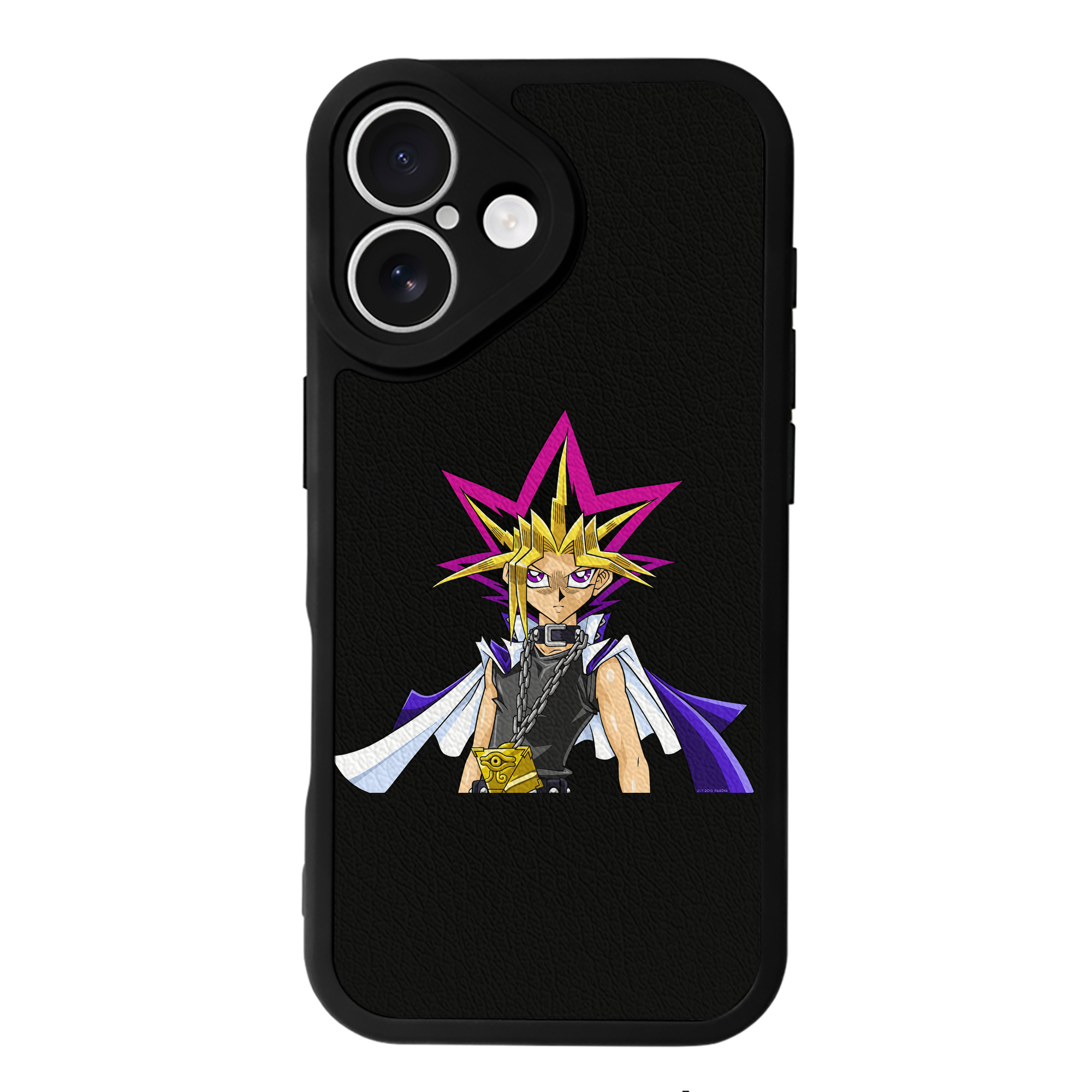 遊☆戯☆王 Yu-Gi-Oh! 【iPhone 16シリーズ対応】シリコンスマホケース（レザー調） 材質：シリコン